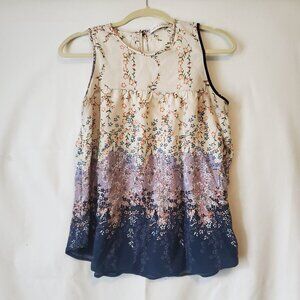 FLORAL WOMENS SLEEVELESS TOP SIZE SMALL
